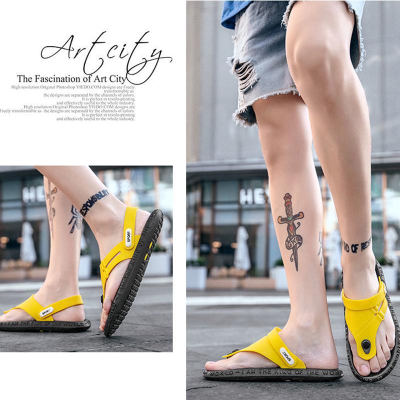 Men's Non-slip Deodorant Trend Flip-flops Korean Style Platform Flip Flops Men's Slippers