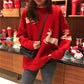 Warm Sweater Women's Wild Round Neck Long-sleeved Sweater Christmas Jacket Autumn and Winter