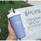 500ml Insulated Coffee&Tea Mug Portable Vacuum Cup 18/8 Stainless Steel Thermos Straw Water Bottle