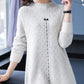 Loose and Versatile Mid-length Bottoming Shirt Half High Collar Fall/winter Pullover Blouse Solid Color Thick Sweater Women