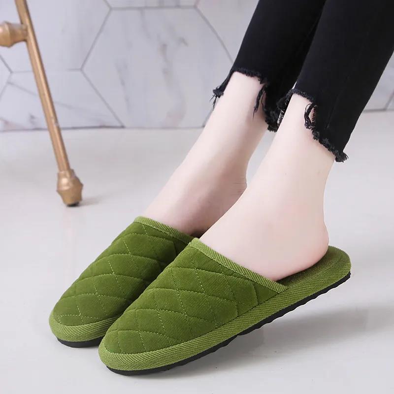 Household Cotton Slippers Four Seasons Men's and Women's Home Non-slip Warm Cotton Slippers