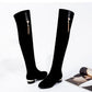 Sexy Slim Fit Elastic Flock Over The Knee Boots Women Shoes Autumn Winter Ladies Over Knee Suede  High Boots