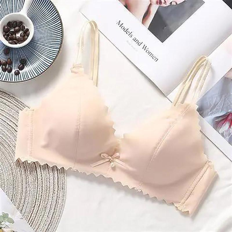 Thin Ice Silk Sexy Skin-Friendly Gathering No Steel Rings Receiving Secondary Breast Ladies Underwear Bra