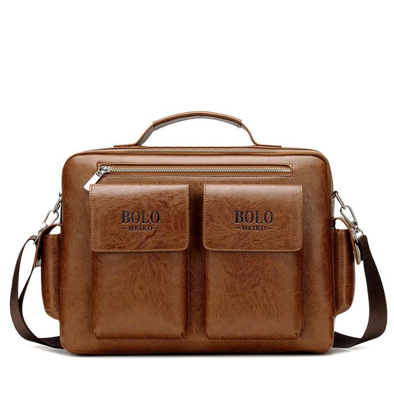 Travel Bag Men's Leather Texture Handbag Large-capacity Business Trip Travel Short-distance Luggage Bag Shoulder Bag Business Men's Bag