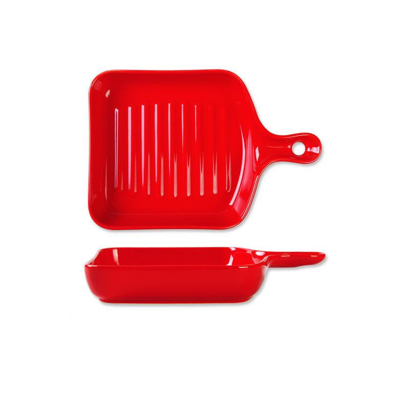 Baked Rice Single-handle Bakeware Ceramic Bakeware Baked Rice Bowl Oven Plate Fruit Plate Dish Home Creative Tableware