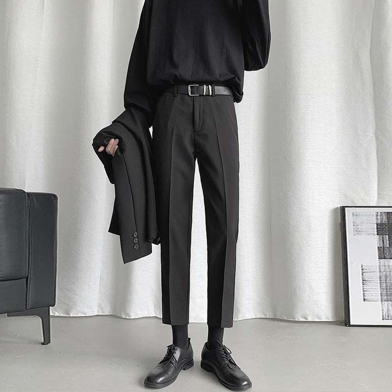 Spring and Autumn Suit Pants Men's Drape Casual Straight-leg Trousers Men's Slim Trousers