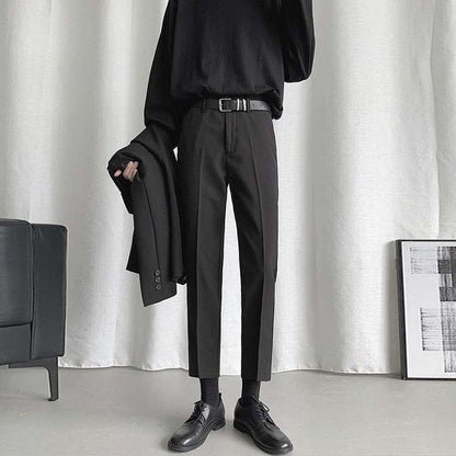 Spring and Autumn Suit Pants Men's Drape Casual Straight-leg Trousers Men's Slim Trousers