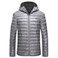 Lightweight Hooded Down Jacket Men's Autumn and Winter Men's 90% White Duck Down Short Casual Jacket