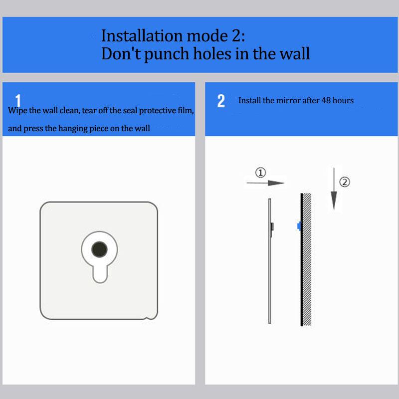 Smart Bath Mirrors No Need To Punch LED Aluminum Frame Round Bathroom Mirror Wall Mounted Mirror with Light