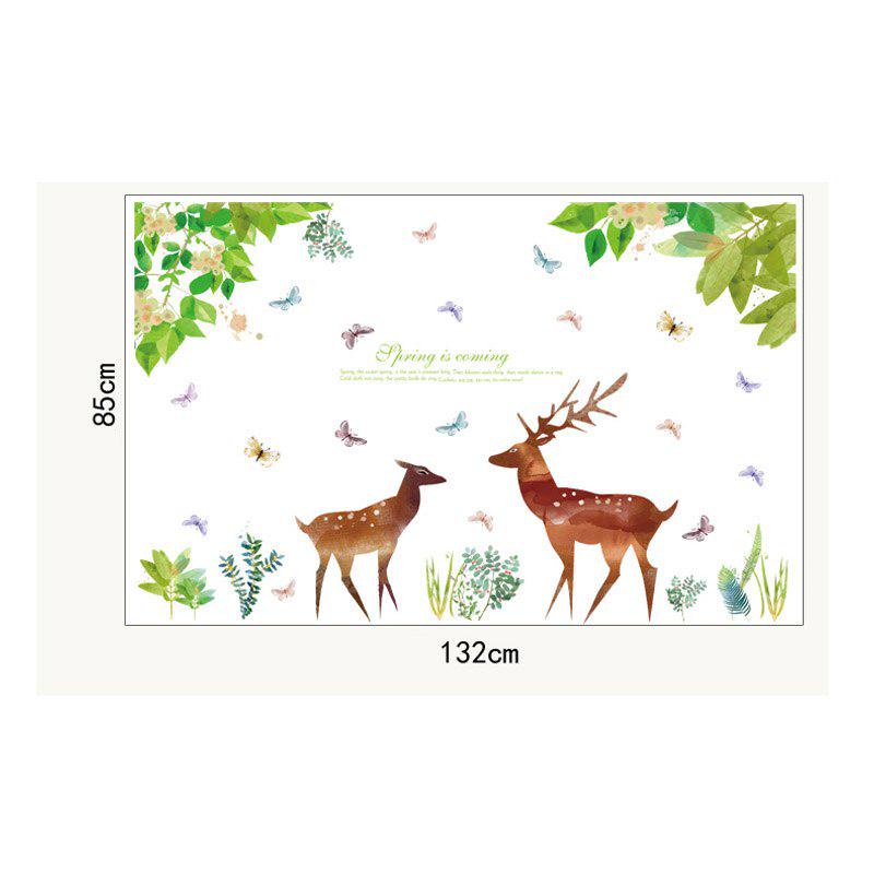 [Wall stickers] flower deer jungle butterfly wall stickers home decor living room kitchen wall decal