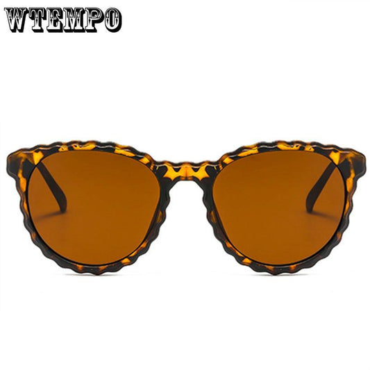 Fashion Sunglasses Women Brand Design Flower Farme Round Sun Glasses Vintage Ladies Mirror Eyeglasse