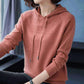 Autumn and Winter Loose Hooded Sweater Knitted Casual Solid Color Sweater Fashion Simple Female Sweater