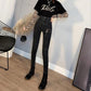 High-waisted Jeans Girls Spring and Autumn Thin Skinny Feet Pants Stretch All-match Pencil Nine-point Pants
