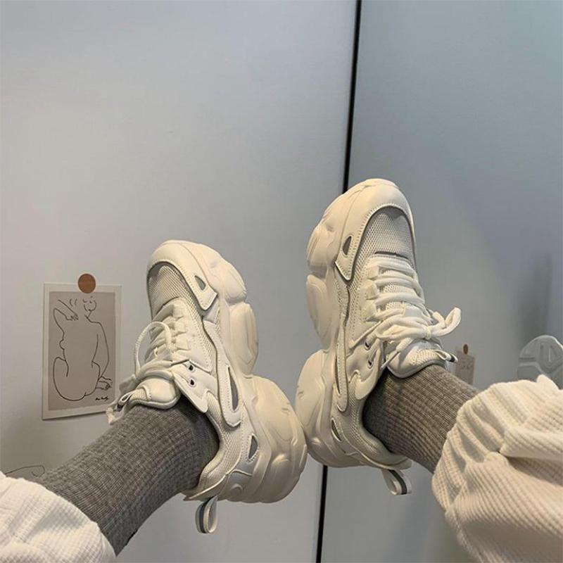 Sports Shoes Women's Shoes Niche Design Wild White Shoes Breathable Running Shoes Casual Wild Ins Tide