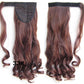 24" Long Wavy Wrap Around Clip In Ponytail Hair Extension Synthetic Natural Wave Pony Tail Fake Hair
