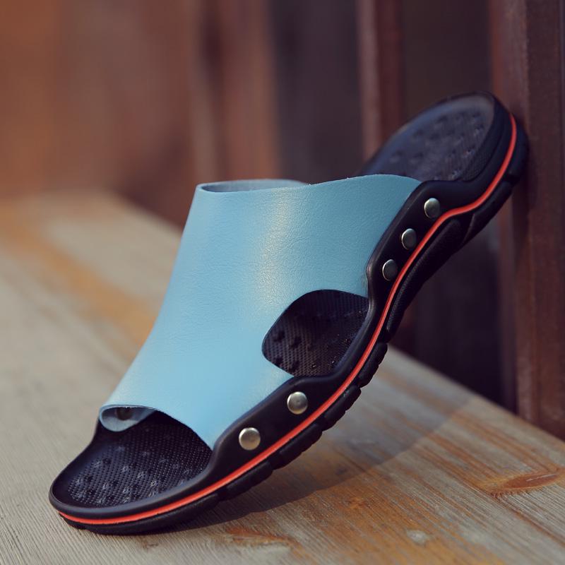 Summer Trend Of Fashion Breathable Outdoor Beach Soft Bottom Non-slip Men's Casual Leather Sandal