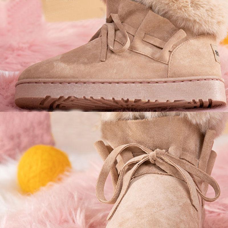 Women's Shoes Snow Boots Fur Short-tube Cotton Boots Winter Plus Velvet Warm Cotton Shoes Women Boots