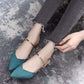 Summer High Heels Female Pointed Toe Stiletto Heel Wild Mid-heel Black Cat Heel Sandals and Slippers Women