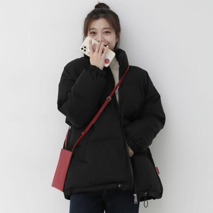 Winter Padded Jacket Coat Bread Coat Stand-up Collar Cotton-padded Coat Loose Padded Coat Women's Autumn and Winter Thick Warm Cotton Coat