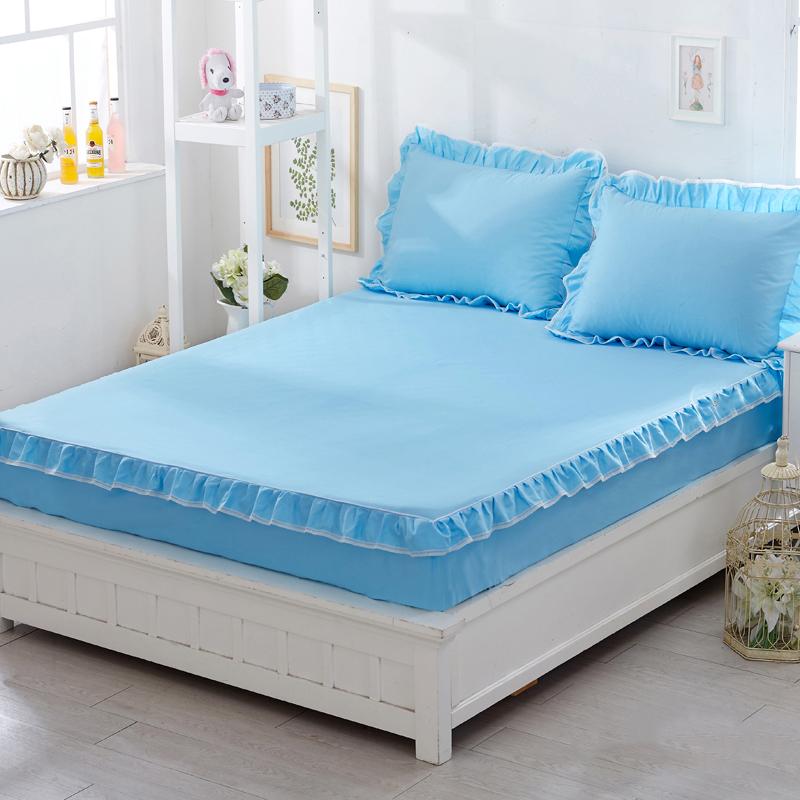 Skin-friendly Printing Mattress Protector Three-piece Set of Cotton Bedspread and Pillowcase Bedding