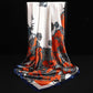 Flower Wrap Shawl Square Silk Imitation Satin Women Elegant Scarf  All-match Headscarf Sunscreen Gauze Shawl