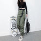 Free Belt Plus Cashmere Overalls for Women Loose Students In Autumn and Winter Handsome Korean Style High Waist Slim Straight Leg Pants Casual Pants