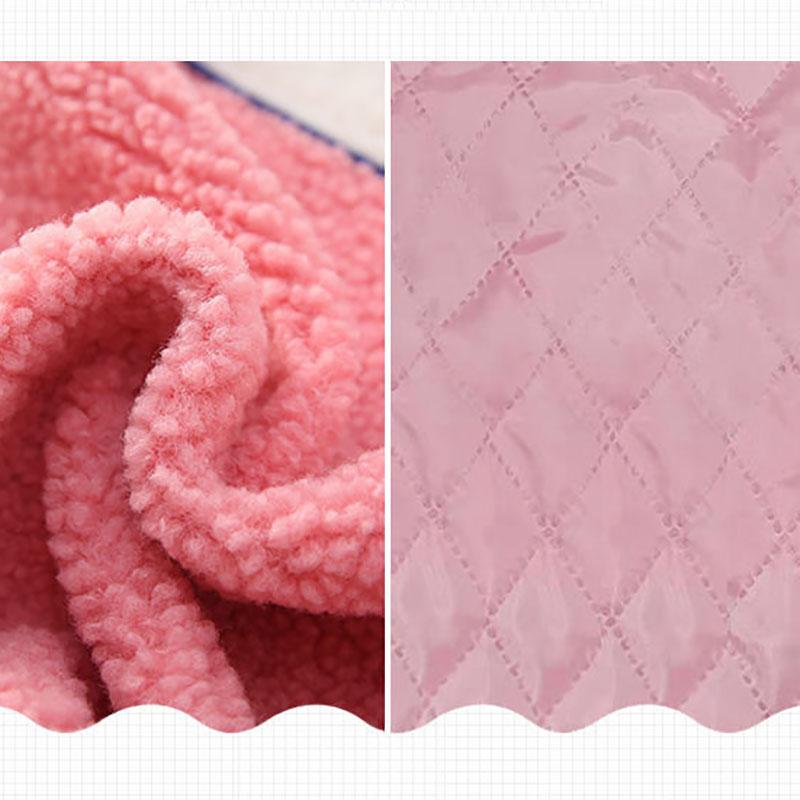 Girls' Jacket Autumn and Winter Clothes Korean Style Quilted Thick Warm Windproof Wool Sweater Top