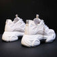 Plus Size 35-40 Summer Women Ins Mesh Sneakers Breathable Running Basketball Shoes Shockproof Non-slip Heighten Shoes