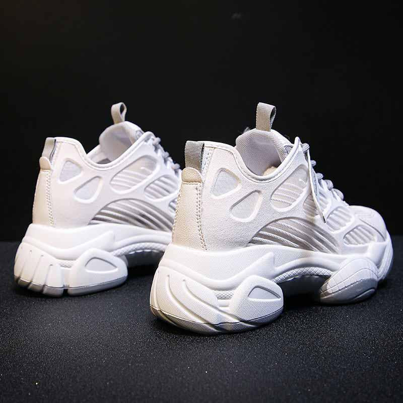 Plus Size 35-40 Summer Women Ins Mesh Sneakers Breathable Running Basketball Shoes Shockproof Non-slip Heighten Shoes