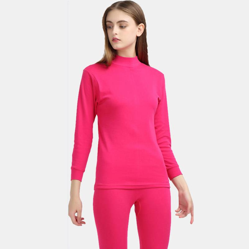 Women Long Sleeve Thermal Underwear Winter Thicken Tight Suit Sexy Pajamas Autumn Windproof Soft Lining High Elasticity Slim Comfortable Breathable