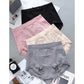 3 Packs of Mid-waist Warm Palace Underwear Women's Pure Nylon Crotch Abdomen Buttocks Waist Body Shaping Tummy Seamless Briefs Sexy Lace Edge Panties