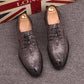 Men Patent Leather Dress Shoes Oxford Luxury Pointed Toe Formal Wedding Casual Slip-On Leather Shoes