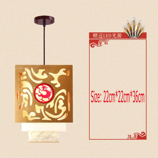 Fashion Chinese Style Antique Restaurant Living Room Classical Sheepskin Lantern Chinese Chandelier