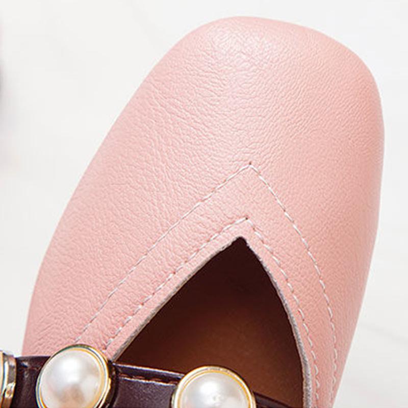 2021 Spring and Autumn Models Girls Shoes Leather Shoes Autumn Little Girls Princess Shoes Children Single Shoes Big Kids Students