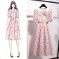 Fashion Bohemian Chiffon Floral Dress Girl Summer Sweet Dress Ruffled Elegant Midi Beach Dress