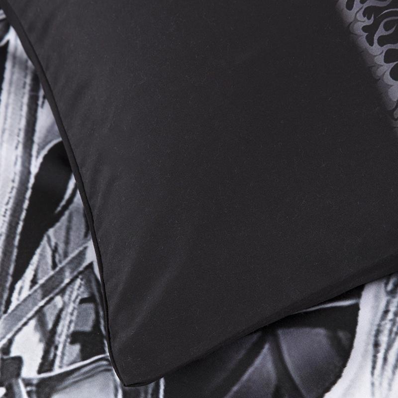 WTEMPO 2019 New 3 Pcs 3D Ride Die Bedding Set Halley Motorcycle Duvet Cover Pillowcase Red Rose Beau