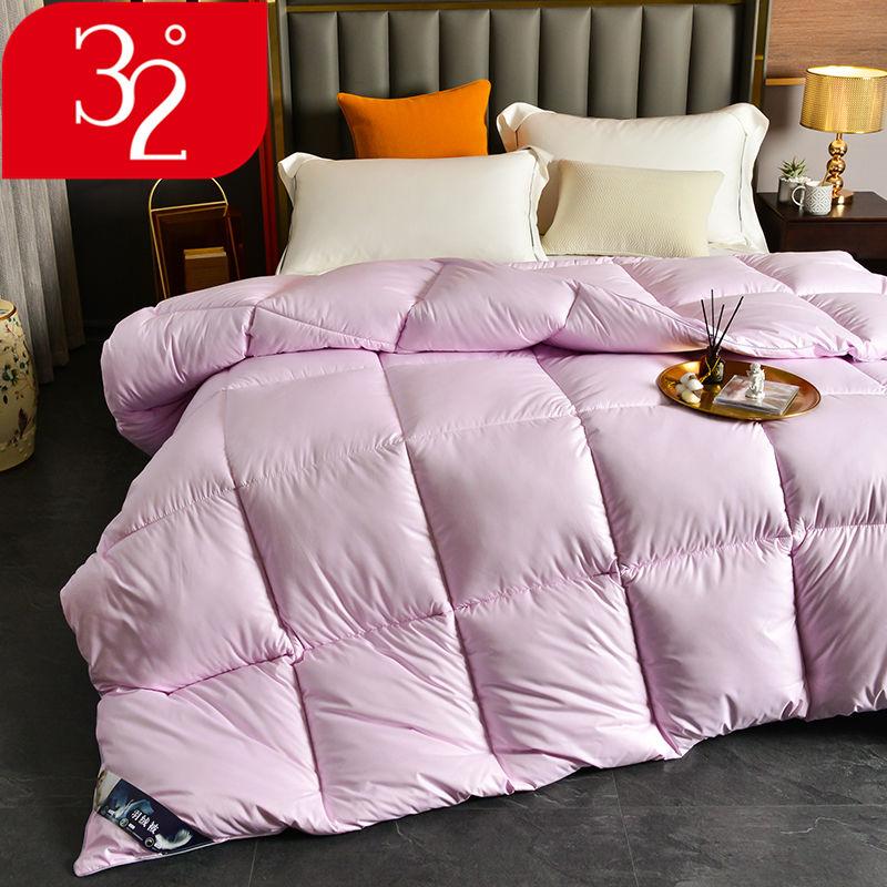 Thick and Warm Double Eiderdown Duvet Solid Color Large Air-conditioning Quilt Bedroom Bedding