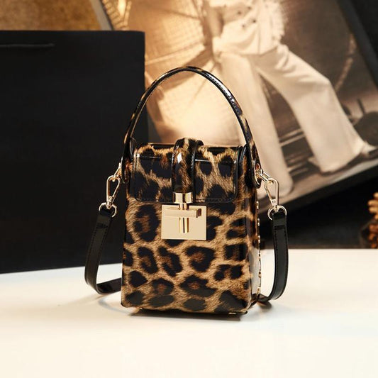 Small Leather Bag, Fashion Trend, Female Bag, Mobile Phone Bag, Mini Satchel, All-match Western-style Patent Leather Handbag