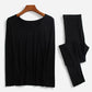 Round Neck Warm Suit Women's Thin Autumn Clothes Long-sleeved Long-sleeved Underwear