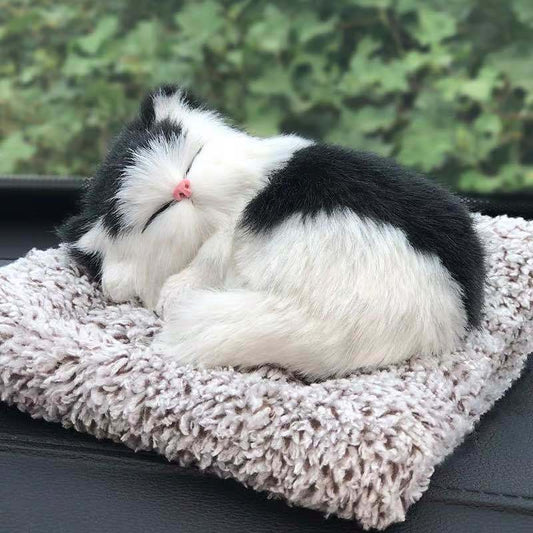 Cute Stuffed Simulation Animal Doll Sleeping Cats Toy Sounding Toys Lovely Kids Soft Plush Birthday Gifts
