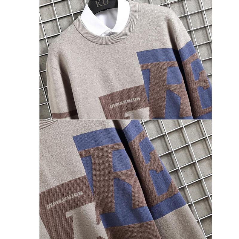 Autumn and Winter Round Neck Sweater Trend Bottoming Sweater Thick Personality Sweater Suitable for Students and Young Men