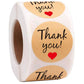 500pcs Thank You Stickers Seal Labels Red Heart Love Paper Decoration Sticker for Handmade Wedding Gift Labels Stationery