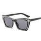 Rectangle Sunglasses Women Fashion Imitation Diamond Sun Glasses luxury Brand Designer Retro Glasses