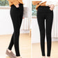Women's Winter Plus Velvet Leggings Black Trousers Thin Thick Stretch Pants Solid Color Warm Plus Size Slim-fitting Pants