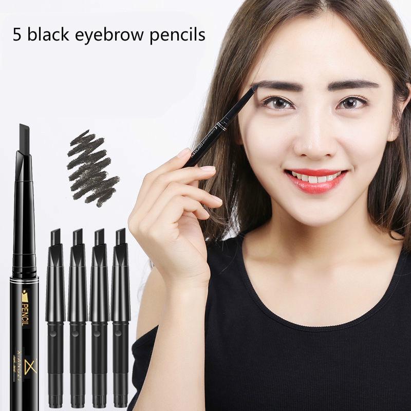 [5 packs] Double-headed eyebrow pencils of sproof, no blooming, eyebrow repair and thrush tools