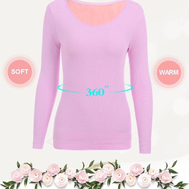 Autumn and Winter Women's Thermal Underwear Plus Velvet Thickening Suit Body Tight Bottoming