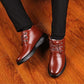Men's Cowhide Cotton Shoes Woolen Leather Thick Warm Shoes Winter Plus Velvet Snow Boots Middle-aged and Elderly Leather Shoes Outdoor Shoes