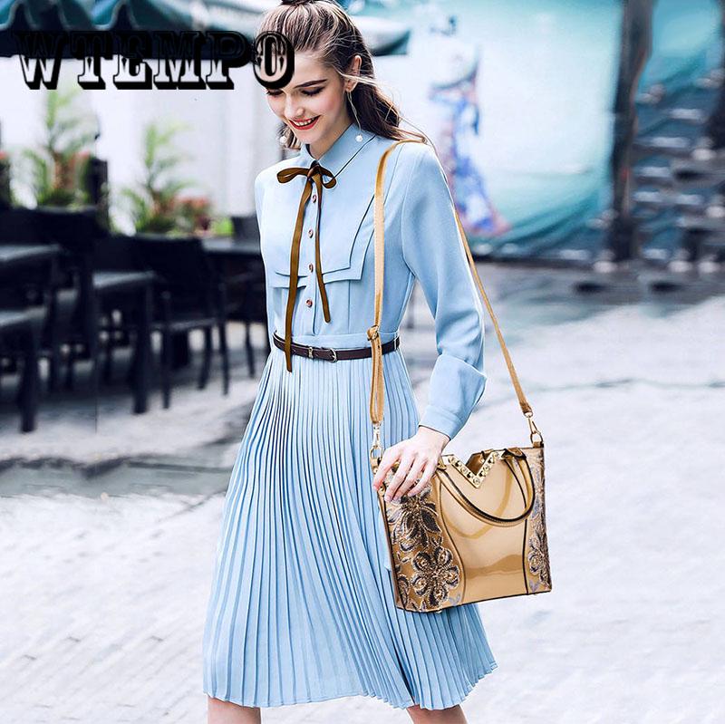 Shoulder Bag Embroidered Bright Portable Handbags Patent Leather Women Shoulder Bag