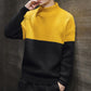 Autumn and Winter Sweater Trend Knit Sweater Round Neck Men's Thick Solid Color Base Shirt