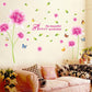 Pink Lotus Living Room Bedroom Home Decor Wall Sticker Custom summer pink flower wallpaper
